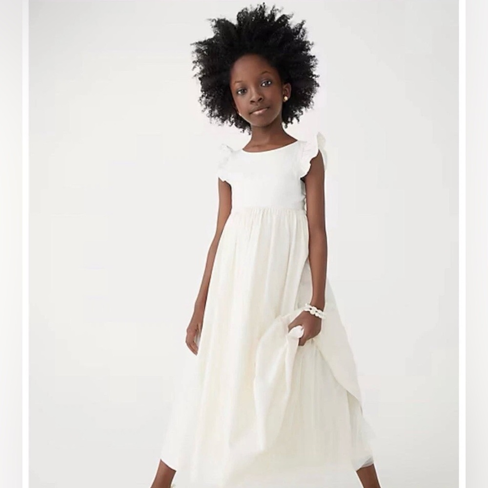 Crewcuts Girls Flutter Sleeve DressFormal Event in Ivory Size 10